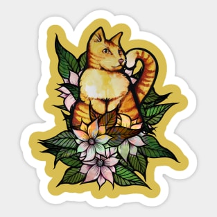 Orange Cat Sticker